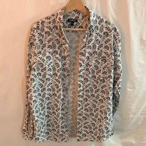 Express Black and White Floral Men's Jacket